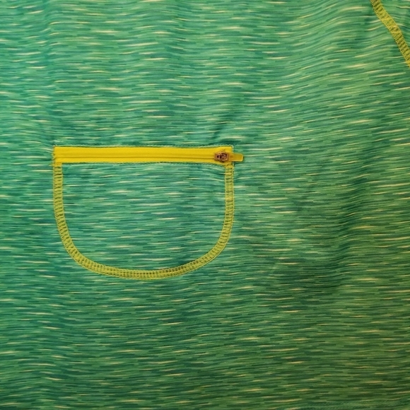 Reel Legends Top Women S Blue With Yellow Accents  Back Zipped Pocket - Picture 7 of 7